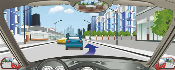 驾驶机动车在这种道路上从前车右侧超越最安全。