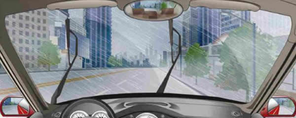 驾驶汽车在雨天起步前要使用刮水器。