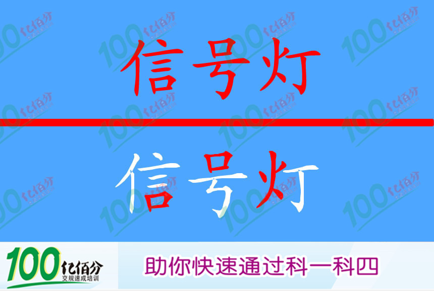 右侧标志警告前方路段设有信号灯。