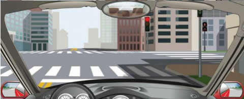 驾驶机动车在这种信号灯亮的路口，可以右转弯。