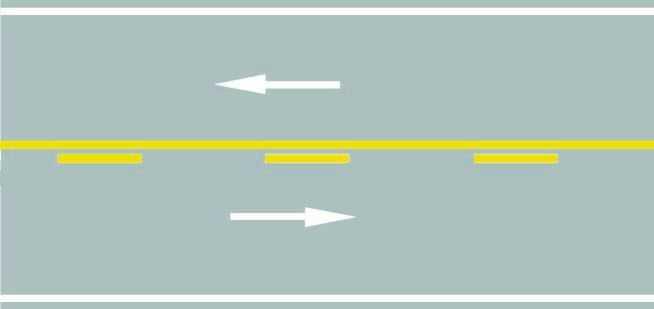 路中心黄色虚实线是何含义？