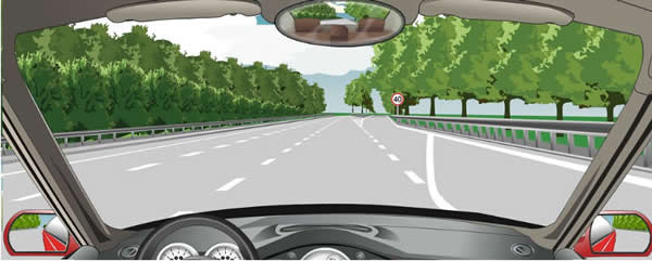 驾驶机动车驶离高速公路时，在这个位置怎样行驶？